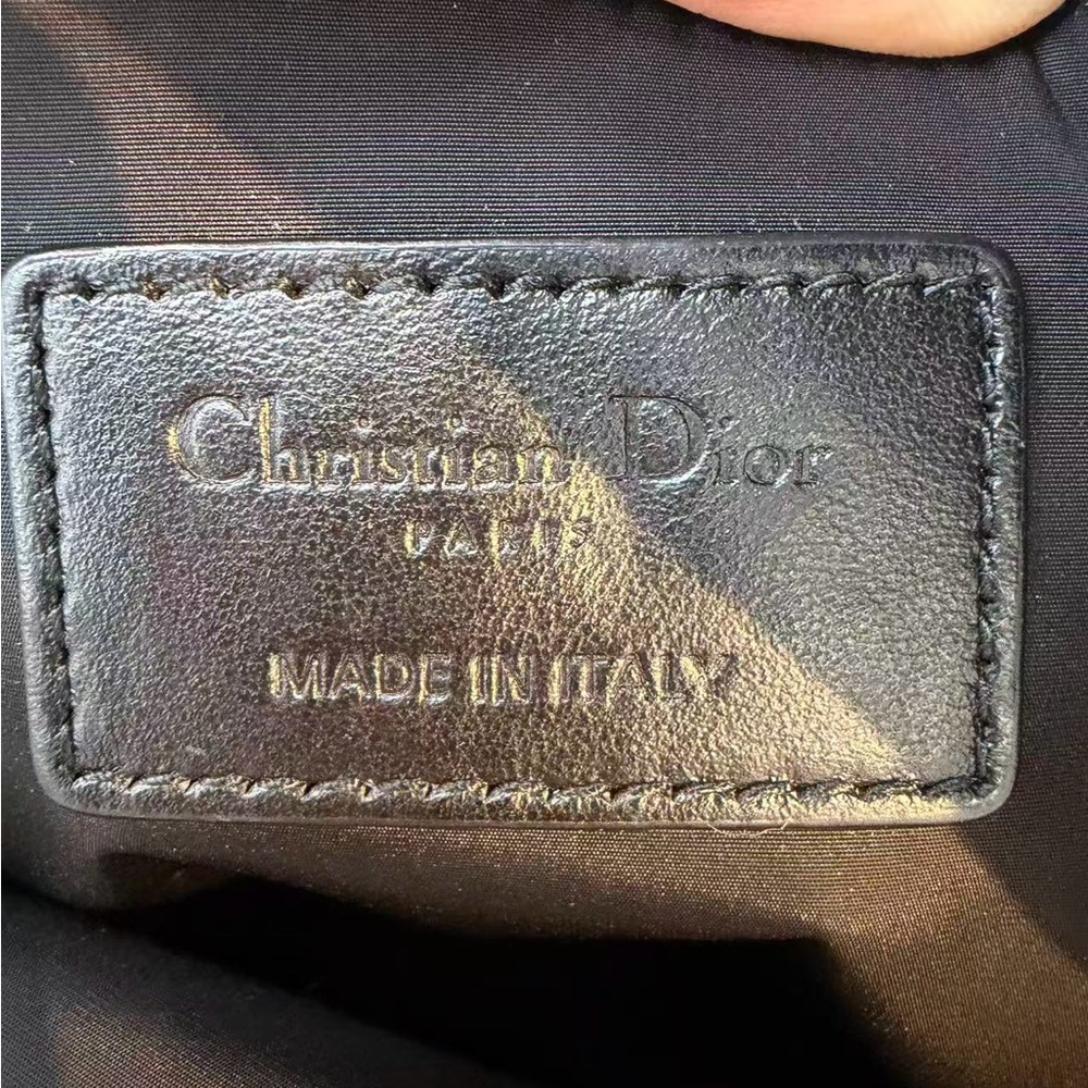 Dior Black Leather Interior Label Patch - image 6